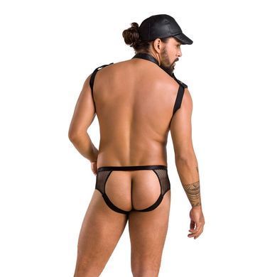 Комплект еротичної чоловічої білизни Passion 038 JOHN XXL/XXXL Black, боді, кепка &mdash; купити в інтим-бутику EroticToys