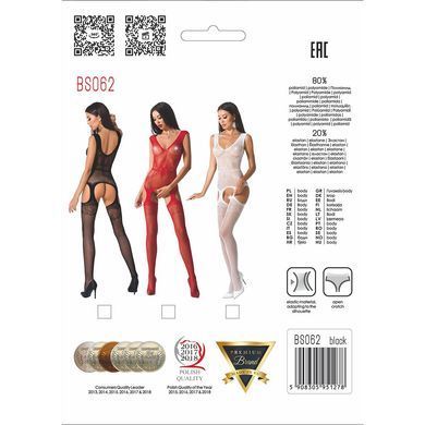 Сітчастий бодістокінг Passion BS062 One Size, Black, комбінезон, імітація панчіх, відкритий доступ &mdash; купити в інтим-бутику EroticToys