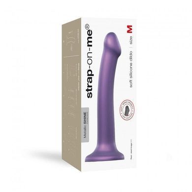 Насадка для страпону Strap-On-Me Mono Density Dildo Violet M, діам. 3,3 см, одношаровий силікон, гну &mdash; купити в інтим-бутику EroticToys