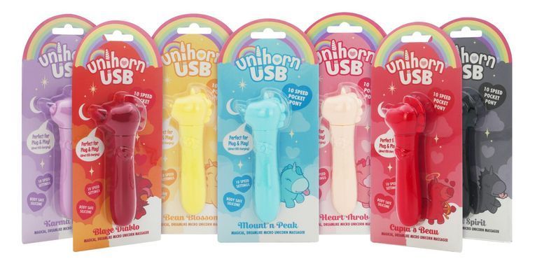Вібратор-єдиноріжка Unihorn USB Bullet &ndash; Wild Spirit, віброкуля, USB-зарядка, 10 режимів &mdash; купити в інтим-бутику EroticToys