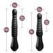 Пульсатор Blush Temptasia &ndash; Lazarus Thrusting Dildo &ndash; Black, ребристий стовбур, 3 швидкості в інтим-бутику EroticToys