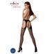 Сітчасті панчохи-стокінги Passion S018 One Size, Black, імітація пояса, сітка з вертикальними смужка в інтим-бутику EroticToys