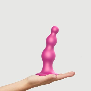 Насадка для страпона Strap-On-Me Dildo Plug Beads Framboise Metallic L &mdash; купити в інтим-бутику EroticToys