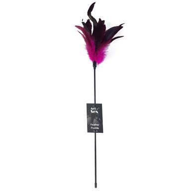 Лоскітка з пером півня Art of Sex &ndash; Feather Paddle, темно-рожева &mdash; купити в інтим-бутику EroticToys