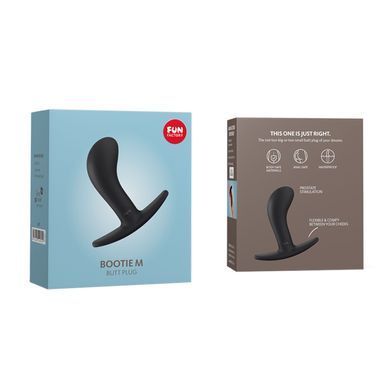Анальна пробка Fun Factory BOOTIE M, чорна (м'яте паковання!!!) &mdash; купити в інтим-бутику EroticToys