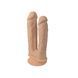 Подвійний фалоімітатор з вібрацією SilexD Double Gusto Vibro Flesh (Model 1 size 8" & 7") + LRS, діаметр 4,5 см та 3,7 см в інтим-бутику EroticToys