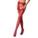 Сітчасті панчохи-стокінги Passion S018 One Size, Red, імітація пояса, сітка з вертикальними смужками в інтим-бутику EroticToys