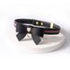 Нашийник з повідцем LOCKINK SEVANDA Love Heart Butterfly Leather Collar Set, чорно-рожевий, з бантом в інтим-бутику EroticToys