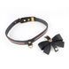 Нашийник з повідцем LOCKINK SEVANDA Love Heart Butterfly Leather Collar Set, чорно-рожевий, з бантом в інтим-бутику EroticToys
