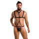 Комплект чоловічої білизни зі стреп Passion 039 SET ANDREW L/XL Black, стринги, шлейки в інтим-бутику EroticToys