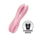 Замовити анонімно: Кліторальний вібратор Satisfyer Threesome 1 Pink з трьома гнучкими пальчиками