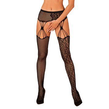 Еротичні колготки-бодістокінг Obsessive Garter stockings S821 S/M/L &mdash; купити в інтим-бутику EroticToys