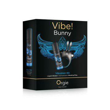 Набір Orgie Vibe Bunny: рідкий вібратор та ерекційне віброкільце &mdash; купити в інтим-бутику EroticToys