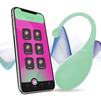 Смарт-віброяйце Adrien Lastic Palpitation Mint з глибокою вібрацією &mdash; купити в інтим-бутику EroticToys