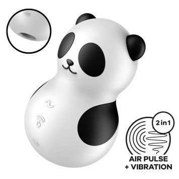 Вакуумний стимулятор з вібрацією Satisfyer Pocket Panda, 12 режимів вібрації, 11 рівнів вакууму &mdash; купити в інтим-бутику EroticToys