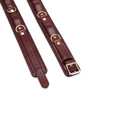 Фіксатори для стегон Liebe Seele Wine Red Thigh Cuffs L Size, натуральна шкіра &mdash; купити в інтим-бутику EroticToys