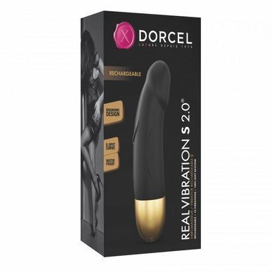 Вібратор для точки G Dorcel Real Vibration S Gold 2.0 (діаметр 3,7 см, перезаряджуваний) &mdash; купити в інтим-бутику EroticToys