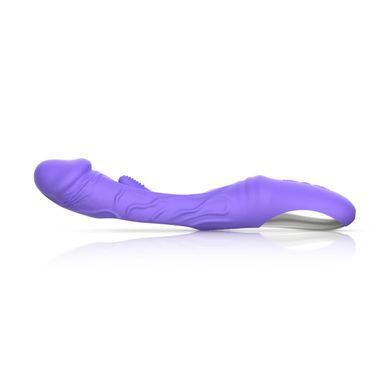 Вібратор точки G з вагінальним відростком Good Vibes Only &ndash; Flax Vibrating Dildo with G-Spot Stimulator &mdash; купити в інтим-бутику EroticToys