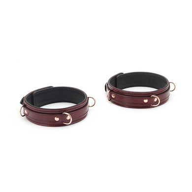 Фіксатори для стегон Liebe Seele Wine Red Thigh Cuffs L Size, натуральна шкіра &mdash; купити в інтим-бутику EroticToys