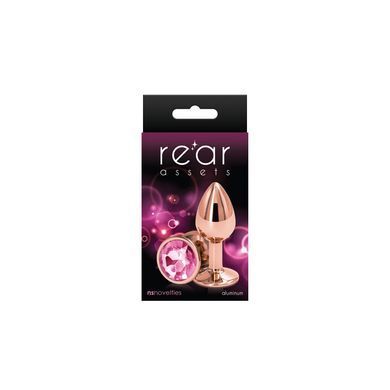 Анальна пробка NS Novelties Rear Assets - Rose Gold - Small - Pink &mdash; купити в інтим-бутику EroticToys