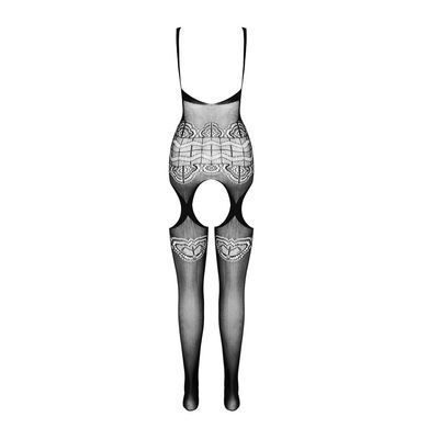 Бодістокінг Passion ECO BS005 black, щільний, відкритий доступ, імітація підв&rsquo;язок &mdash; купити в інтим-бутику EroticToys