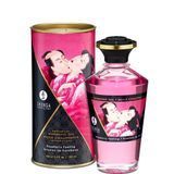 Розігрівальна олія Shunga Aphrodisiac Warming Oil &ndash; Raspberry Feeling (100 мл) без цукру, смачна &mdash; купити в інтим-бутику EroticToys
