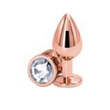Анальна пробка NS Novelties Rear Assets - Rose Gold - Medium - Clear &mdash; купити в інтим-бутику EroticToys