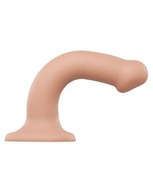 Насадка для страпона Strap-On-Me Dual Density Dildo Flesh M, діаметр 3,3 см, двошарова, гнучкий &mdash; купити в інтим-бутику EroticToys