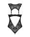 Мереживне боді Obsessive Donna Dream crotchless teddy XL/2XL Black, відкритий доступ в інтим-бутику EroticToys