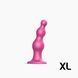 Насадка для страпона Strap-On-Me Dildo Plug Beads Framboise Metallic XL в інтим-бутику EroticToys