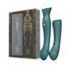 Смартвібратор 3в1 Zalo &mdash; Queen Set Jewel Green, пульсівна перлина та вакуум, кристал Swarovski в інтим-бутику EroticToys