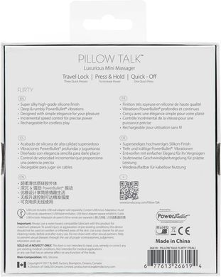 Розкішний вібратор PILLOW TALK - Flirty Teal з кристалом Swarovski, гнучка головка &mdash; купити в інтим-бутику EroticToys