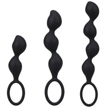 Набір анальних іграшок Doc Johnson Mood Naughty Contour Beads Trainer Set &mdash; купити в інтим-бутику EroticToys