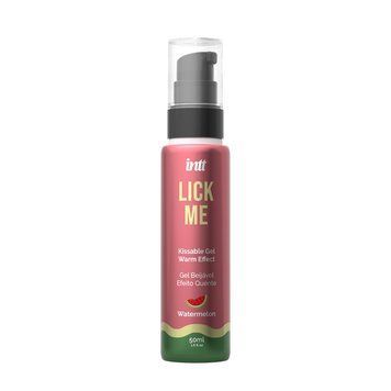Гель для оральних пестощів із зігрівальним ефектом INTT Lick Me Kissable Gel Watermelon 50 мл, без цукру &mdash; купити в інтим-бутику EroticToys