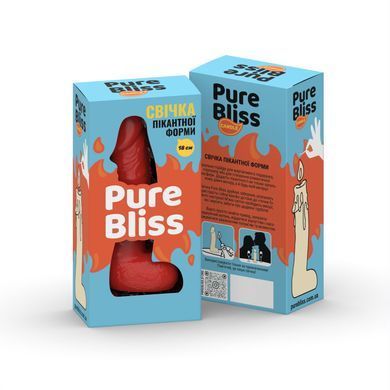 Свічка у вигляді члена Pure Bliss BIG Red 18 см &mdash; купити в інтим-бутику EroticToys