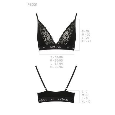 Еластичний топ з мереживом Passion PS001 TOP L, black &mdash; купити в інтим-бутику EroticToys