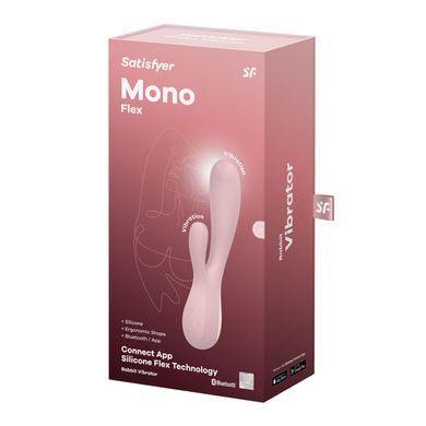 Смарт вібратор-кролик Satisfyer Mono Flex Mauve, 2 мотори, керування через інтернет &mdash; купити в інтим-бутику EroticToys