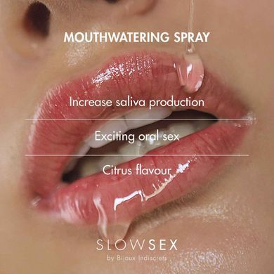 Спрей для посилення слиновиділення Bijoux Indiscrets Slow Sex Mouthwatering spray &mdash; купити в інтим-бутику EroticToys