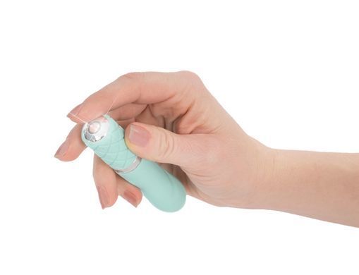 Розкішний вібратор PILLOW TALK - Flirty Teal з кристалом Swarovski, гнучка головка &mdash; купити в інтим-бутику EroticToys