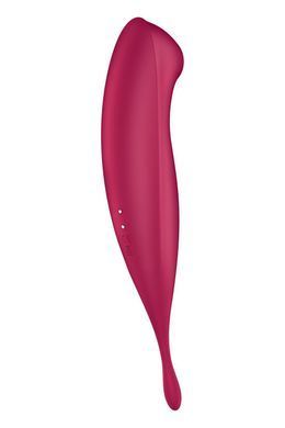 Смарт-вібратор для клітора з вакуумною стимуляцією Satisfyer Twirling Pro+ dark red &mdash; купити в інтим-бутику EroticToys