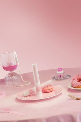 Ліпстик-вібратор KISSTOY Pop Cherry, 7 режимів, 2 мотори, гнучкий, підігрівання &mdash; купити в інтим-бутику EroticToys