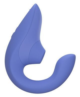 Вагінально-кліторальний стимулятор Womanizer Blend Vibrant Blue, вібрація + вакуум, 2 мотори &mdash; купити в інтим-бутику EroticToys