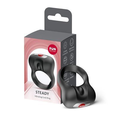 Ерекційне віброкільце Fun Factory Steady Black &mdash; купити в інтим-бутику EroticToys
