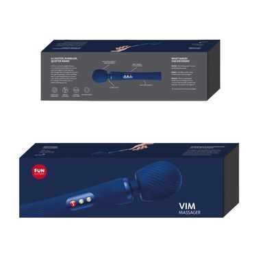 Вібромасажер Fun Factory VIM Vibrating Wand midnight blue, суперпотужний та легкий, до 6 годин роботи &mdash; купити в інтим-бутику EroticToys