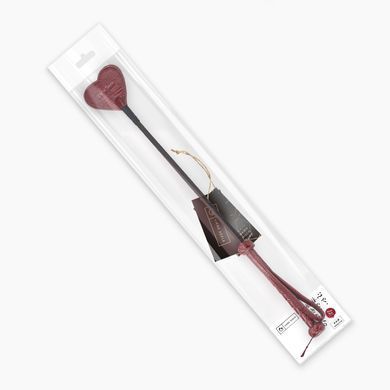 Шльопалка-сердечко Liebe Seele Wine Red Riding Crop with Heart-Shape Tip, натуральна шкіра &mdash; купити в інтим-бутику EroticToys