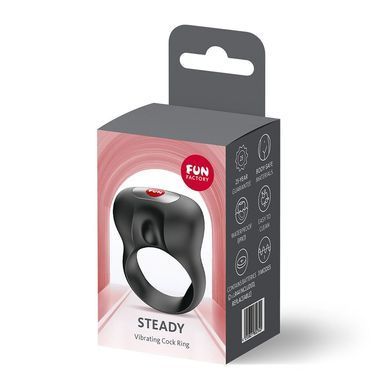 Ерекційне віброкільце Fun Factory Steady Black &mdash; купити в інтим-бутику EroticToys