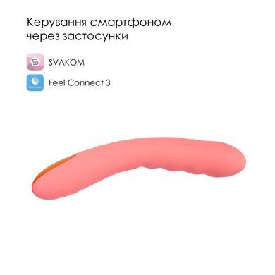 Смарт-вібратор з пульсацією Svakom Ava Neo Peach Pink, 15 режимів роботи, водонепроникний &mdash; купити в інтим-бутику EroticToys