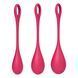 Набір йоні намистин Satisfyer Yoni Power 1 Red, діаметр 2-2,5-3см, вага 22-46-74гр в інтим-бутику EroticToys