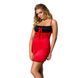 Сорочка приталена з відкритою спиною Passion LENA CHEMISE 4XL/5XL, red, трусики в інтим-бутику EroticToys
