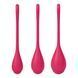 Набір йоні намистин Satisfyer Yoni Power 1 Red, діаметр 2-2,5-3см, вага 22-46-74гр в інтим-бутику EroticToys